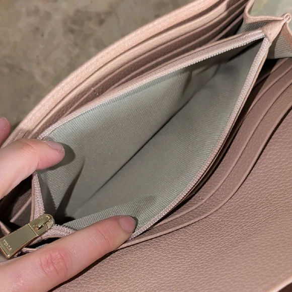 Furla Blush Leather Wallet with Gold Buckle - Picture 10 of 11